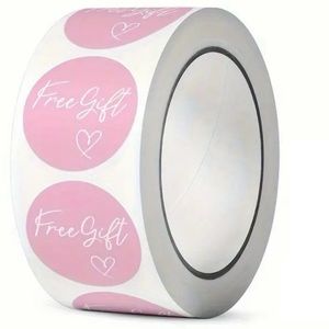D3 Stickers 1" Free Gift 500ct Pink Labels